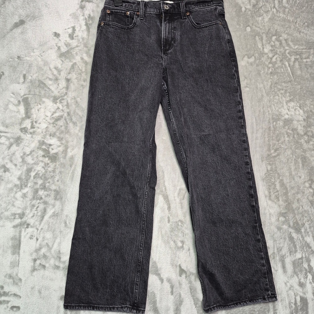 Abercrombie & Fitch Curve Love The Baggy Low Rise Jeans Washed Black 26 2s